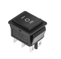 przełącznik włącznik kołyskowy prostokątny 6PIN ON-OFF-ON czarny R-11955  zamiennik 